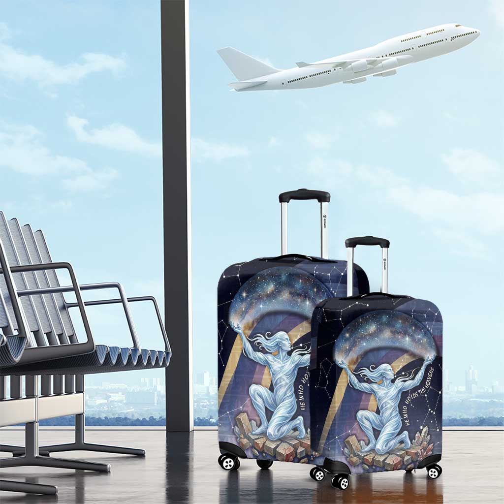 Shu Celestial Constellations Luggage Cover Rainbow Ancient Egyptian Sky Deity Theme