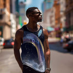 Shu Celestial Constellations Men Tank Top Rainbow Ancient Egyptian Sky Deity Theme