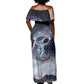 Shu Celestial Constellations Off Shoulder Maxi Dress Rainbow Ancient Egyptian Sky Deity Theme