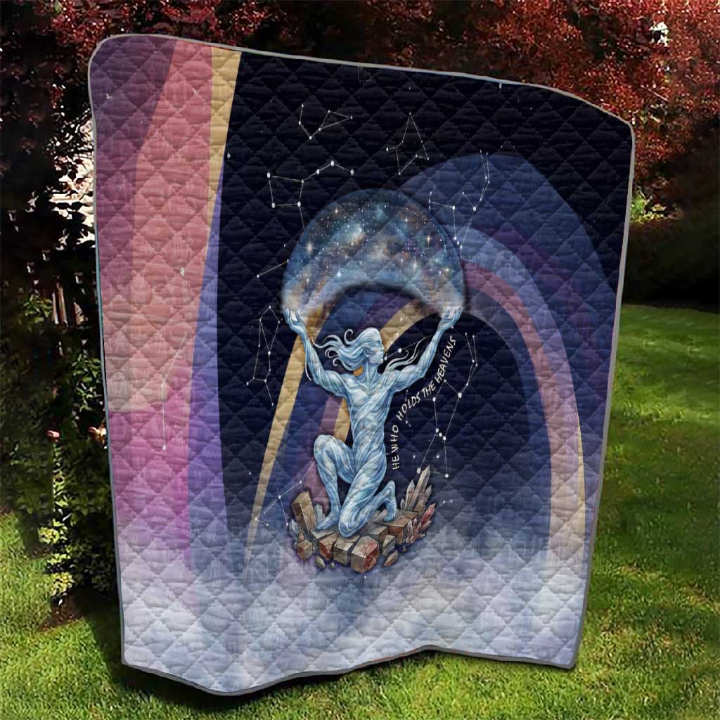 Shu Celestial Constellations Quilt Rainbow Ancient Egyptian Sky Deity Theme