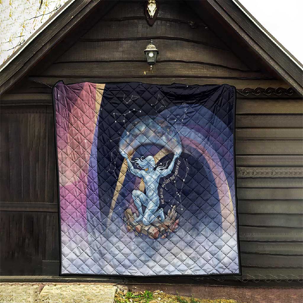Shu Celestial Constellations Quilt Rainbow Ancient Egyptian Sky Deity Theme