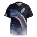 Shu Celestial Constellations Rugby Jersey Rainbow Ancient Egyptian Sky Deity Theme
