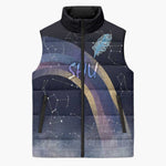 Shu Celestial Constellations Sleeveless Puffer Jacket Rainbow Ancient Egyptian Sky Deity Theme