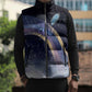 Shu Celestial Constellations Sleeveless Puffer Jacket Rainbow Ancient Egyptian Sky Deity Theme