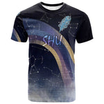 Shu Celestial Constellations T shirt Rainbow Ancient Egyptian Sky Deity Theme