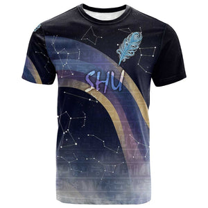 Shu Celestial Constellations T shirt Rainbow Ancient Egyptian Sky Deity Theme