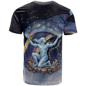 Shu Celestial Constellations T shirt Rainbow Ancient Egyptian Sky Deity Theme