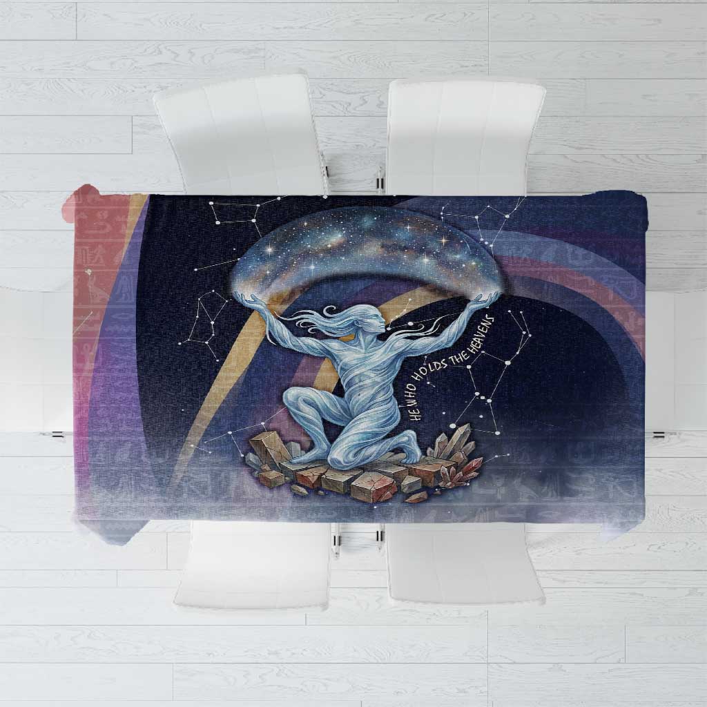 Shu Celestial Constellations Tablecloth Rainbow Ancient Egyptian Sky Deity Theme