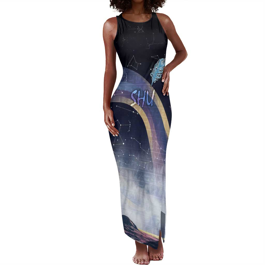 Shu Celestial Constellations Tank Maxi Dress Rainbow Ancient Egyptian Sky Deity Theme