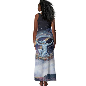 Shu Celestial Constellations Tank Maxi Dress Rainbow Ancient Egyptian Sky Deity Theme
