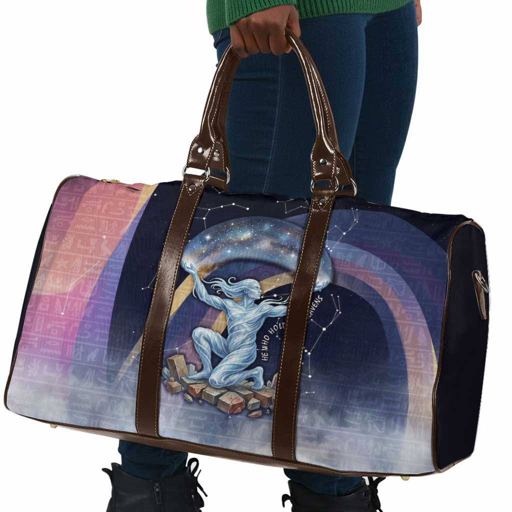 Shu Celestial Constellations Travel Bag Rainbow Ancient Egyptian Sky Deity Theme