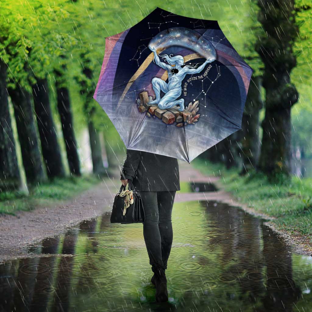 Shu Celestial Constellations Umbrella Rainbow Ancient Egyptian Sky Deity Theme