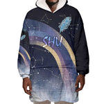 Shu Celestial Constellations Wearable Blanket Hoodie Rainbow Ancient Egyptian Sky Deity Theme