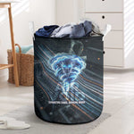 Shu Air Void Egyptian Laundry Basket with Storm God and Ankh Ancient Mythology