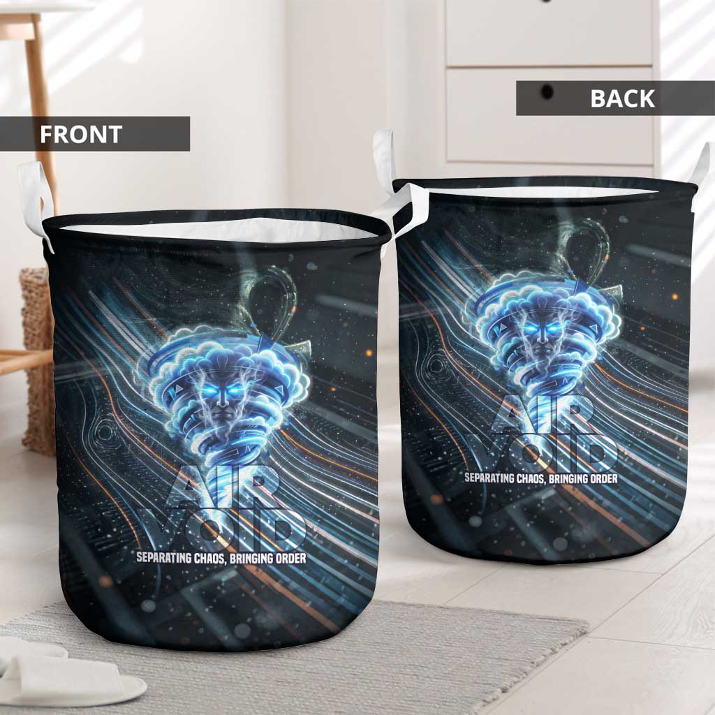 Shu Air Void Egyptian Laundry Basket with Storm God and Ankh Ancient Mythology