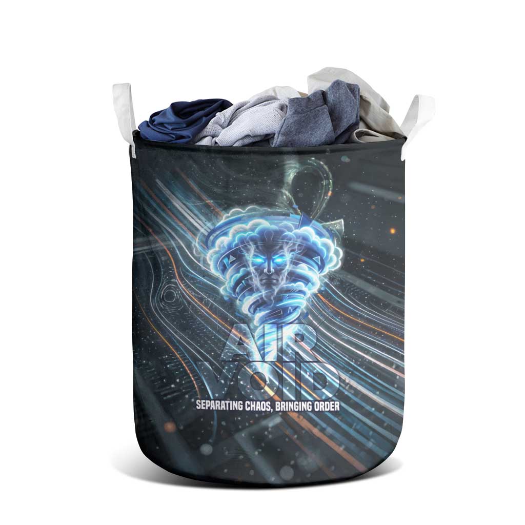 Shu Air Void Egyptian Laundry Basket with Storm God and Ankh Ancient Mythology