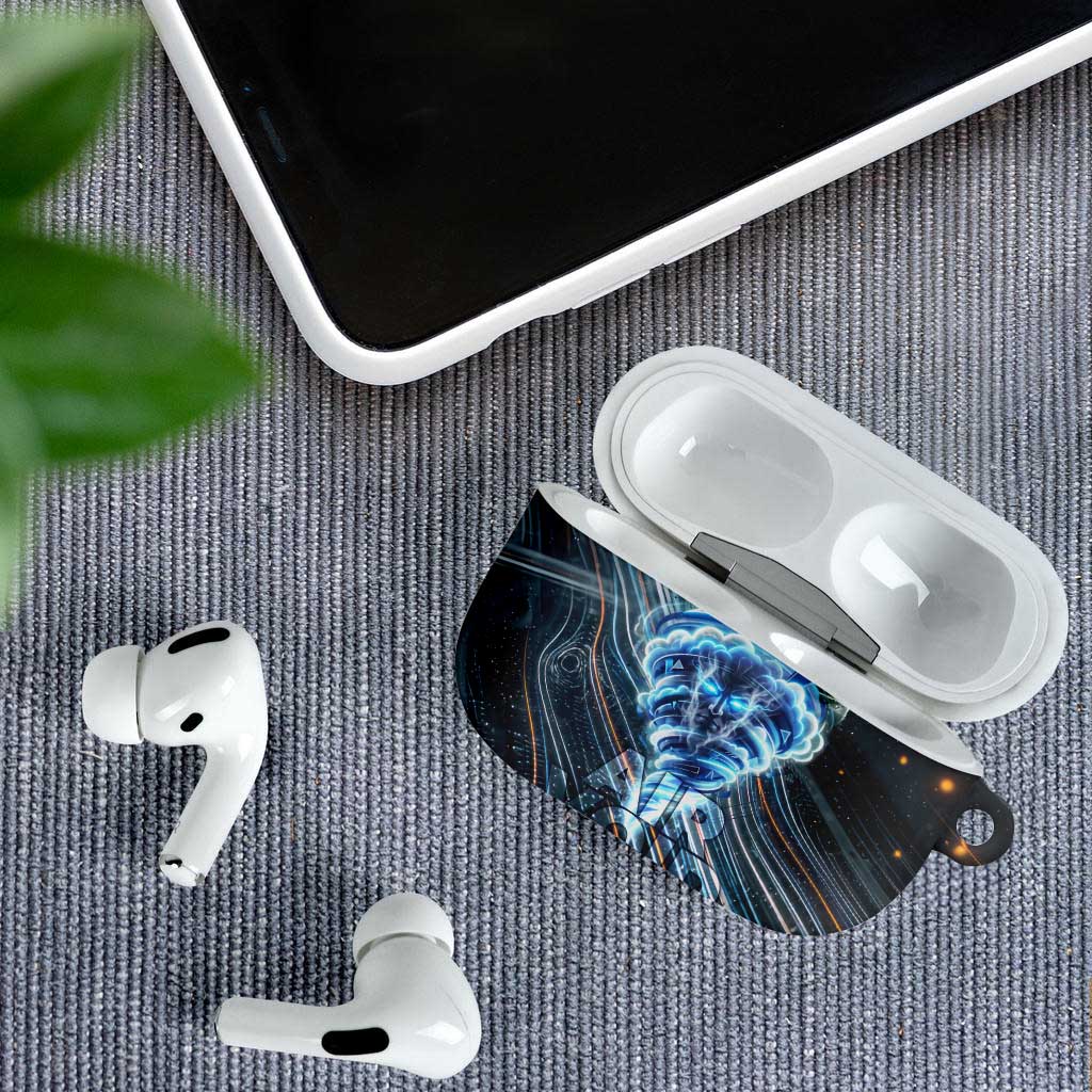 Shu Air Void Egyptian AirPods Case with Storm God and Ankh Ancient Mythology