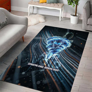 Shu Air Void Egyptian Area Rug with Storm God and Ankh Ancient Mythology
