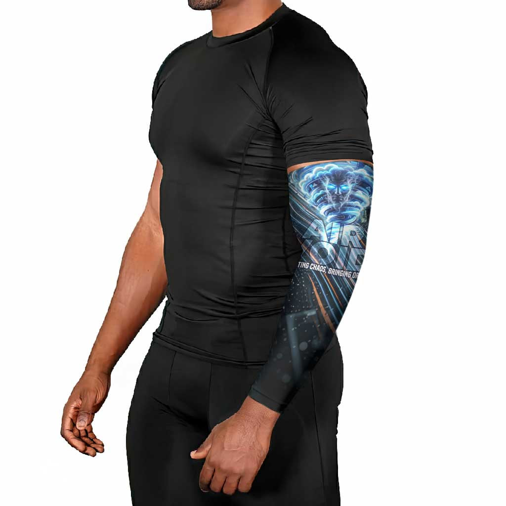 Shu Air Void Egyptian Arm Sleeves with Storm God and Ankh Ancient Mythology