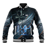 Shu Air Void Egyptian Baseball Jacket with Storm God and Ankh Ancient Mythology