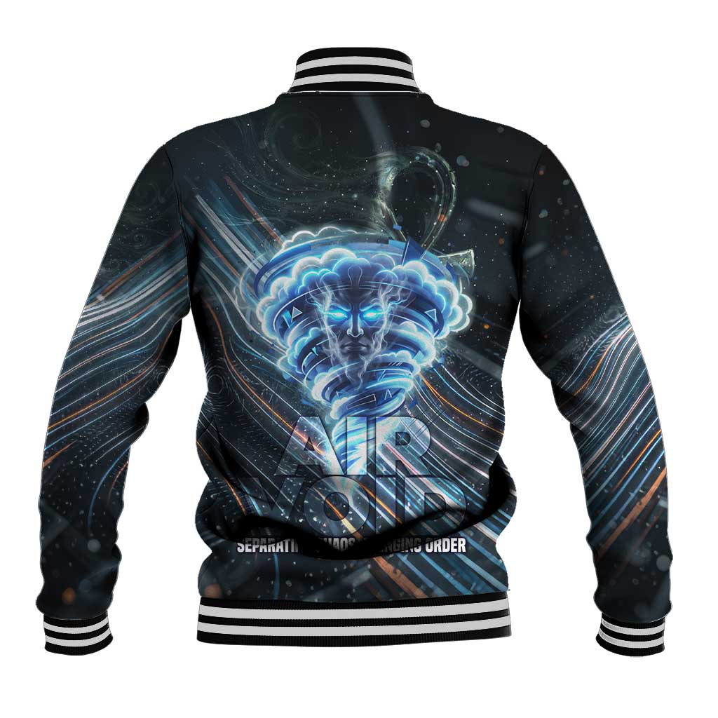Shu Air Void Egyptian Baseball Jacket with Storm God and Ankh Ancient Mythology
