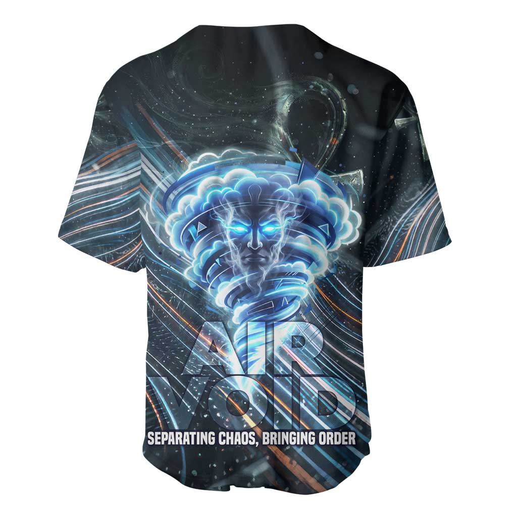 Shu Air Void Egyptian Baseball Jersey with Storm God and Ankh Ancient Mythology