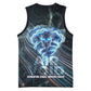 Shu Air Void Egyptian Basketball Jersey with Storm God and Ankh Ancient Mythology
