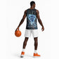 Shu Air Void Egyptian Basketball Jersey with Storm God and Ankh Ancient Mythology