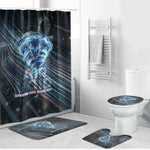 Shu Air Void Egyptian Bathroom Set with Storm God and Ankh Ancient Mythology