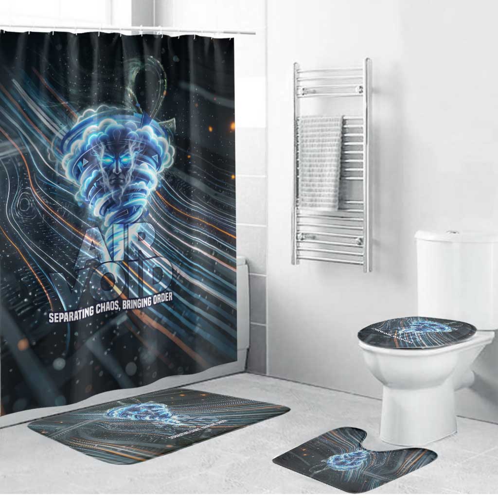 Shu Air Void Egyptian Bathroom Set with Storm God and Ankh Ancient Mythology