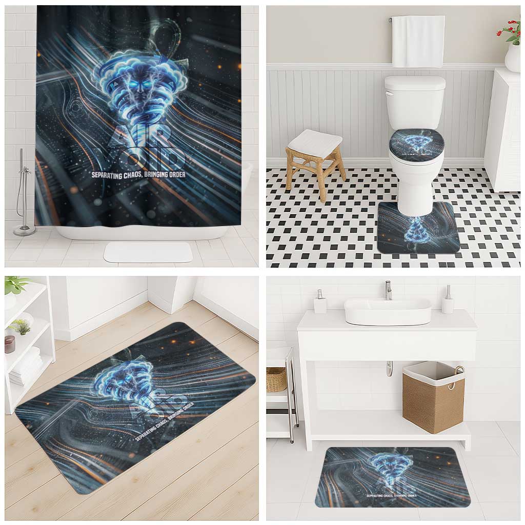 Shu Air Void Egyptian Bathroom Set with Storm God and Ankh Ancient Mythology