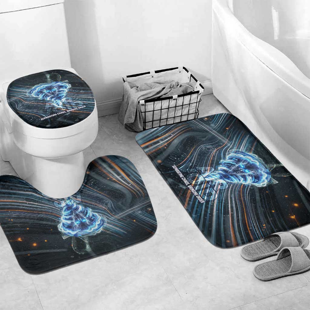 Shu Air Void Egyptian Bathroom Set with Storm God and Ankh Ancient Mythology