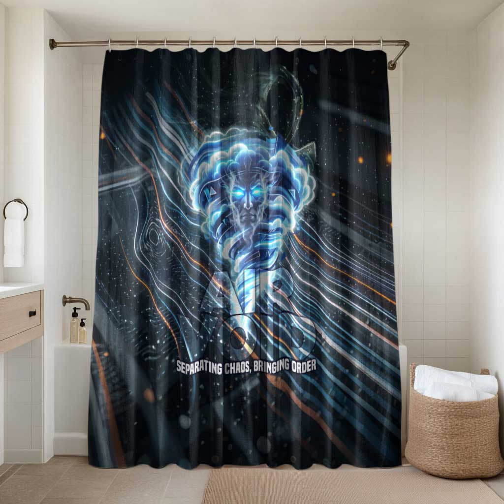 Shu Air Void Egyptian Bathroom Set with Storm God and Ankh Ancient Mythology