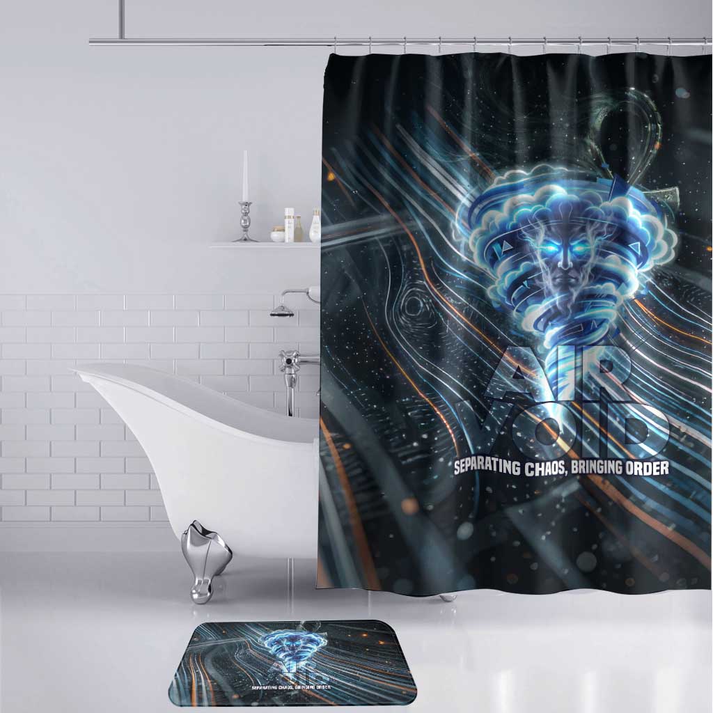 Shu Air Void Egyptian Bathroom Set with Storm God and Ankh Ancient Mythology