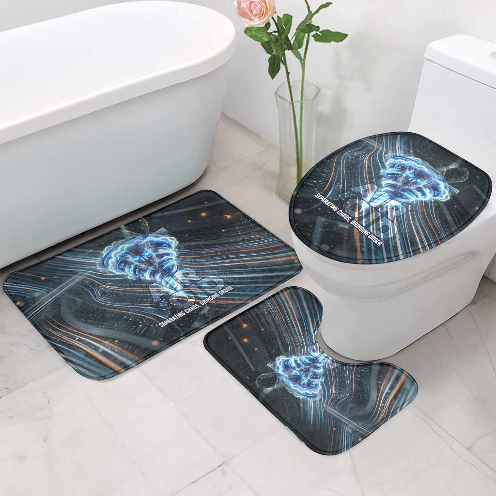 Shu Air Void Egyptian Bathroom Set with Storm God and Ankh Ancient Mythology