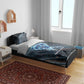 Shu Air Void Egyptian Bedding Set with Storm God and Ankh Ancient Mythology