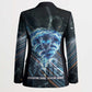 Shu Air Void Egyptian Blazer with Storm God and Ankh Ancient Mythology