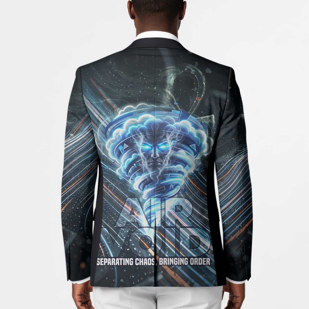 Shu Air Void Egyptian Blazer with Storm God and Ankh Ancient Mythology