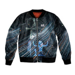 Shu Air Void Egyptian Bomber Jacket with Storm God and Ankh Ancient Mythology