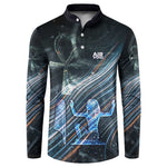 Shu Air Void Egyptian Button Sweatshirt with Storm God and Ankh Ancient Mythology