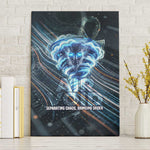 Shu Air Void Egyptian Canvas Wall Art with Storm God and Ankh Ancient Mythology
