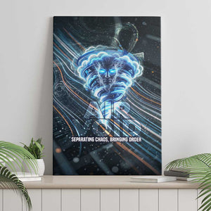 Shu Air Void Egyptian Canvas Wall Art with Storm God and Ankh Ancient Mythology