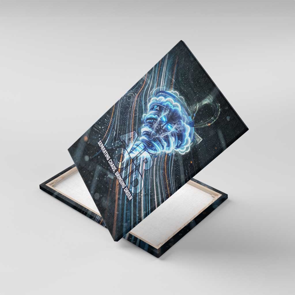 Shu Air Void Egyptian Canvas Wall Art with Storm God and Ankh Ancient Mythology