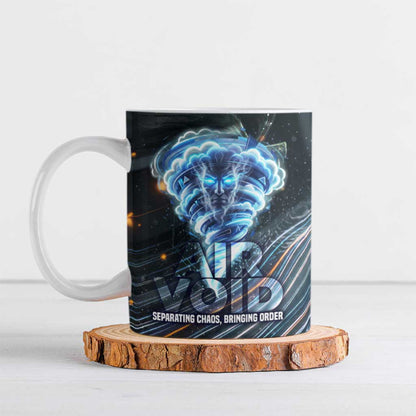 Shu Air Void Egyptian Ceramic Mug with Storm God and Ankh Ancient Mythology