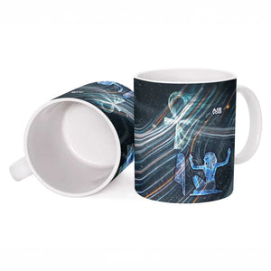 Shu Air Void Egyptian Ceramic Mug with Storm God and Ankh Ancient Mythology