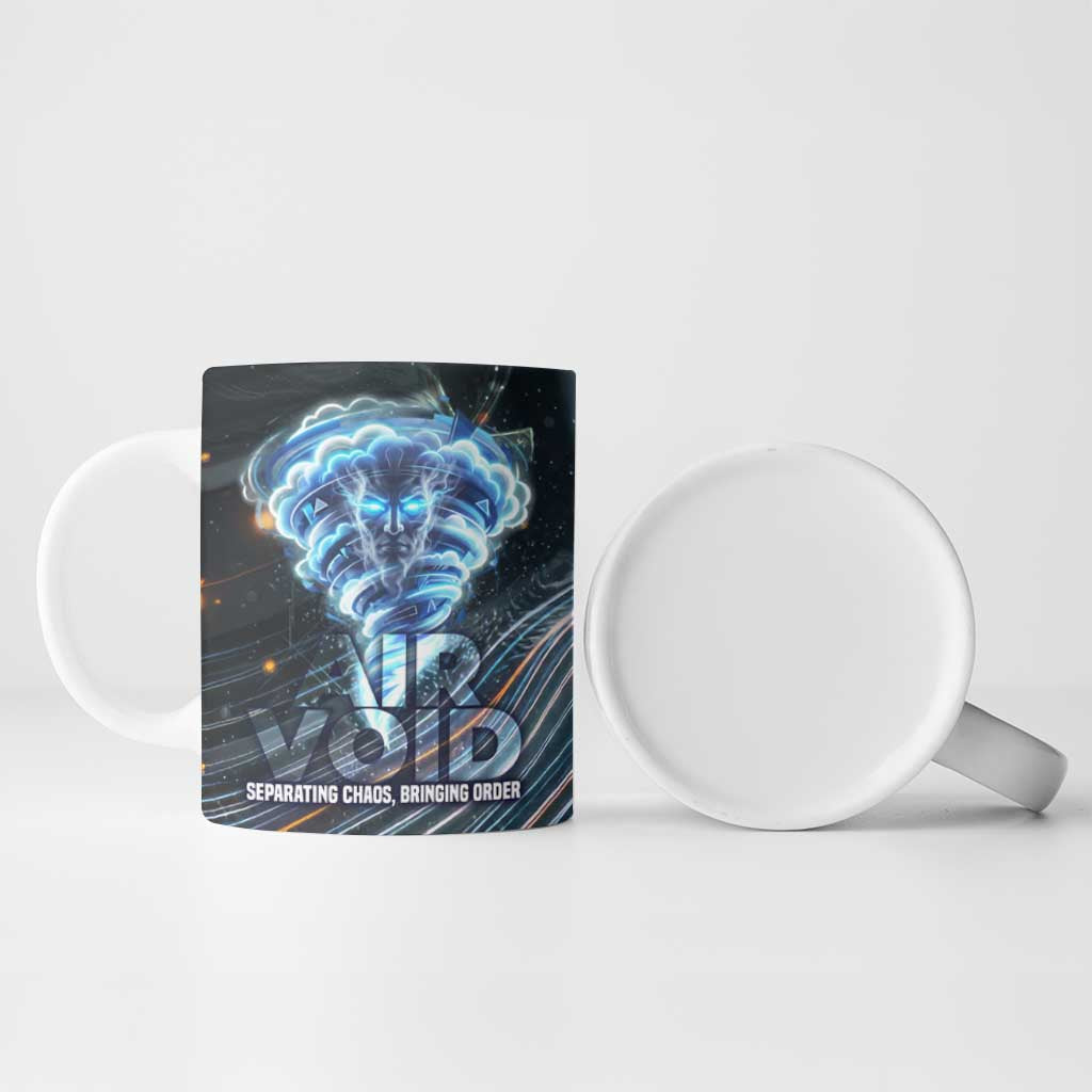 Shu Air Void Egyptian Ceramic Mug with Storm God and Ankh Ancient Mythology