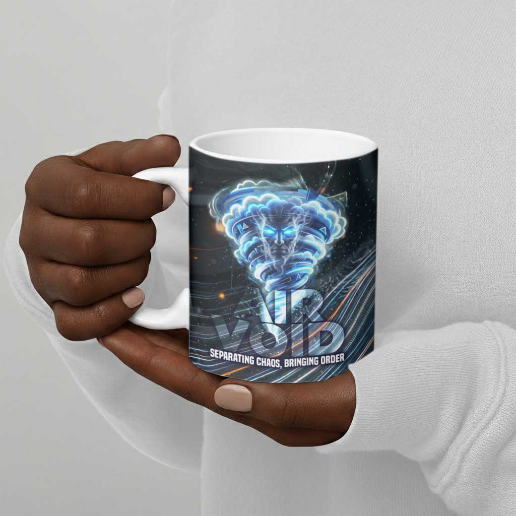 Shu Air Void Egyptian Ceramic Mug with Storm God and Ankh Ancient Mythology
