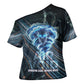 Shu Air Void Egyptian Cross Shoulder Shirt with Storm God and Ankh Ancient Mythology