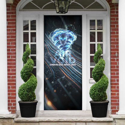 Shu Air Void Egyptian Door Cover with Storm God and Ankh Ancient Mythology