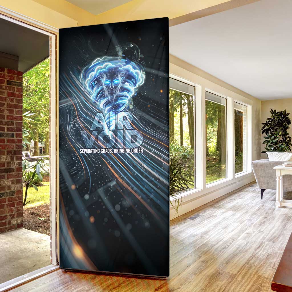 Shu Air Void Egyptian Door Cover with Storm God and Ankh Ancient Mythology